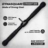 DYNASQUARE Cable Attachments for Home Gym, Made of Heavy Duty Solid Steel, LAT Pulldown Attachment, Weight Machine Accessories, Straight Pull Down Bar, Tricep Rope, Exercise & Double D Handle view 3