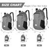 4Monster Hiking Daypack,Water Resistant Lightweight Packable Backpack for Travel Camping Outdoor (Silver, 16L) view 3