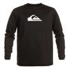 Quiksilver Boys' Solid Streak Ls Youth Long Sleeve Surf Tee Rashguard, Black, S/10 view 1