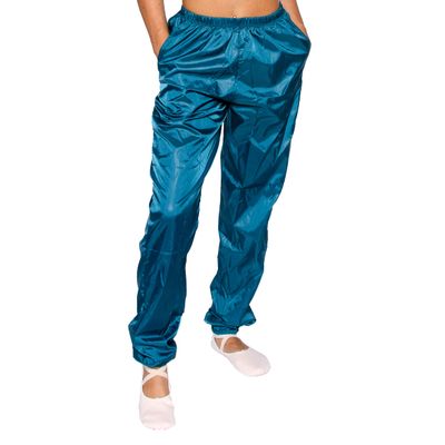 AdiraWear Adult Pocketed Lightweight Ripstop Dance Pants Style AW101A (Deep Teal, LG)