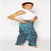 AdiraWear Adult Pocketed Lightweight Ripstop Dance Pants Style AW101A (Deep Teal, LG) view 2