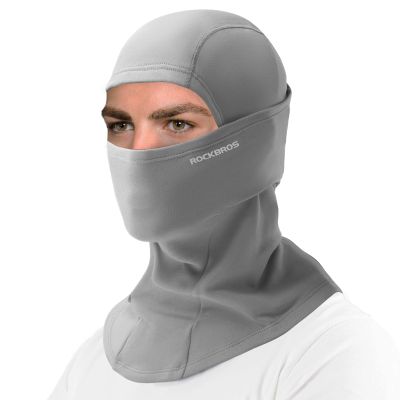 ROCKBROS Cold Weather Balaclava Ski Mask for Men Windproof Thermal Winter Scarf Mask Women Neck Warmer Hood for Cycling Grey