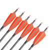AMEYXGS 6/12 Pcs 34 Inch Archery Carbon Arrows 400 Spine Hunting Compound Arrows with 4 Turkey Feather Target Practice Arrow for Compound and Recurve Bow (Orange, 12 pcs) view 4