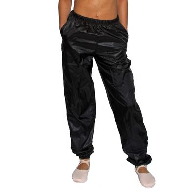 AdiraWear Adult Pocketed Lightweight Ripstop Dance Pants Style AW101A (Black, XS)