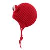 Haoohu Knitted Frog Headband Hat Cute Cartoon Crochet Frog Hat Beanie Hats for Cosplay Photo Props Red view 3