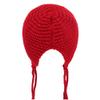 Haoohu Knitted Frog Headband Hat Cute Cartoon Crochet Frog Hat Beanie Hats for Cosplay Photo Props Red view 4