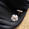 Grace Jun Gold Plated Opal Flower Shape Screw Clip on Earrings Non Piercing for Women (Gold White Screw Clip-ons) view 3