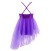 YONGHS Toddler Girls Ballet Dance Leotard Tutu Skirt Ballerina Dress Tie Dye Summer Skirted Romper Purple 4 view 2