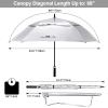 G4Free Extra Large Golf Umbrella Sun Protection Double Canopy Vented Windproof UV Square Automatic Open 68 Inch Oversize Stick Umbrella for Men Women view 2
