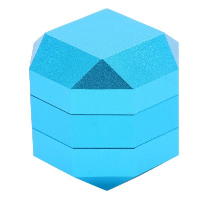 VBESTLIFE Aluminum Alloy Billiard Chalk Holder, Magnetic Pool Cue Chalk Box Portable Octagon Three Layer Cue Tip Carrier Case(Blue)