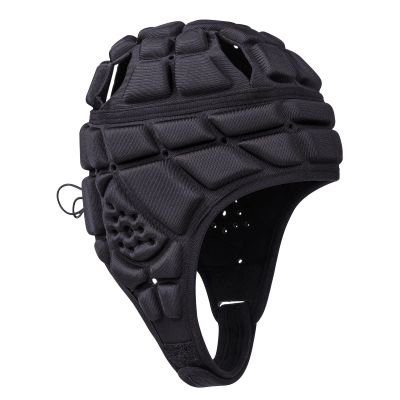 Homeo Rugby Helmet Headguard, Soft Football Helmet, Padded Headgear Flag Headguards Shell for Child Youth Adults, Goalkeeper Soccer Goalie Black, 19-21 inch