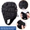 Homeo Rugby Helmet Headguard, Soft Football Helmet, Padded Headgear Flag Headguards Shell for Child Youth Adults, Goalkeeper Soccer Goalie Black, 19-21 inch view 3