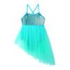 YONGHS Toddler Girls Ballet Dance Leotard Tutu Skirt Ballerina Dress Tie Dye Summer Skirted Romper Mint Green 4 view 3