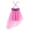 YONGHS Toddler Girls Ballet Dance Leotard Tutu Skirt Ballerina Dress Tie Dye Summer Skirted Romper Pink 4 view 2
