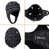 Homeo Rugby Helmet Headguard, Soft Football Helmet, Padded Headgear Flag Headguards Shell for Child Youth Adults, Goalkeeper Soccer Goalie Black, 17-19 inch view 4