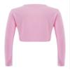 Aislor Kids Girls Ballet Dance Yoga Gym Active Crop Tops V Neck Long Sleeve T-Shirt Shrug Crop Tops Blouses Dancewear Pink C 14 Years view 2
