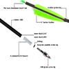 AMEYXGS 34 Inch Carbon Arrows 400 Spine Hunting Arrows with Removable Tips and 4 Turkey Feather Target Practice Arrow for Compound & Recurve & Long Bow 6/12 Pcs (Green, 12 pcs) view 3