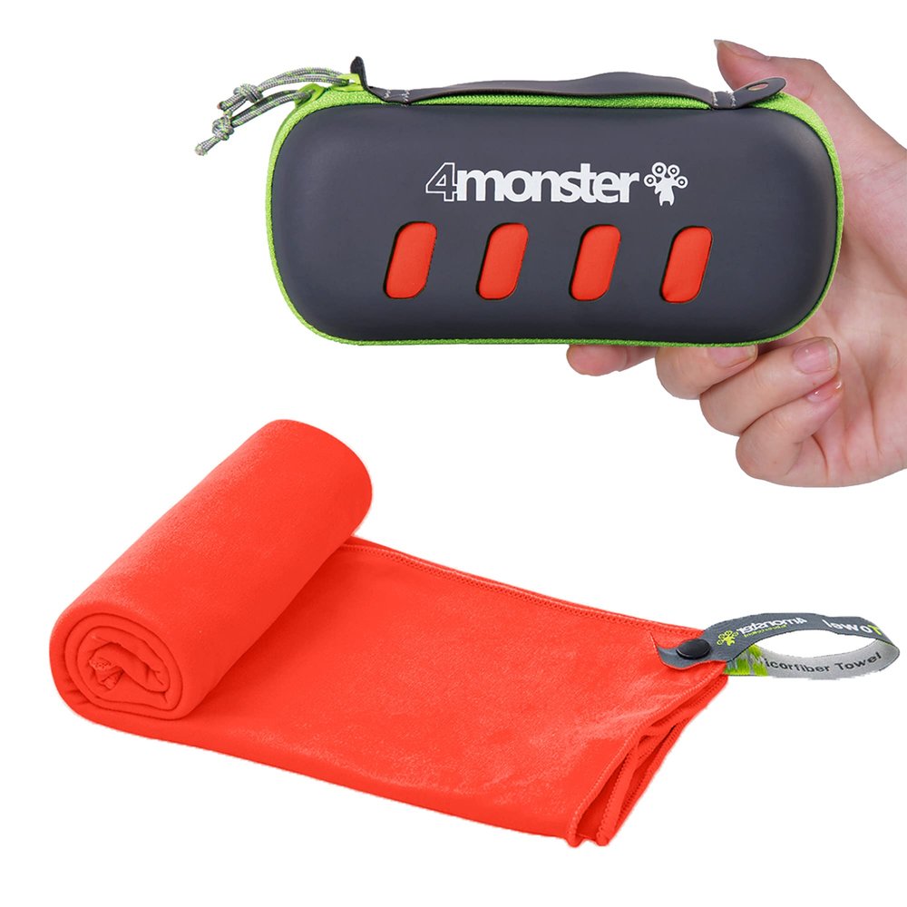 4Monster Microfiber Towel, Travel Towel, Camping Towel,Large Size 26.7 x 55.1, Fast Drying, Soft Light Weight,Suitable for Gym, Beach, Swimming, Backpacking and More