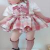 Kaerm Toddler Baby Girl School Uniform Plaid Skirt Little Girls A-Line Suspenders Flared Skater Dress Pink 4-5 Years view 2