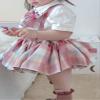 Kaerm Toddler Baby Girl School Uniform Plaid Skirt Little Girls A-Line Suspenders Flared Skater Dress Pink 4-5 Years view 4