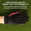 FINGER TEN Womens Golf Glove Right Handed Golfer Left Hand Rain Grip Hot Wet All Weather Value 2 Pack, Golf Gloves Breathable Flexible for Ladies Women (Rose&Black-2 Pack Worn On Left Hand, Medium) view 4