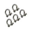 Ayunwei Bow Shackles,304 Stainless Steel Marine Shackles, Heavy Duty D Ring Shackle, Anchor Shackle Screw Shackles for Lifting, Braclets, Jeeps and Boats view 1