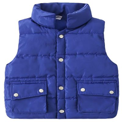 Cromoncent Baby Boy's Sleeveless Puffer Down Vest Outerwear Blue 4-5T