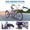 DoCred Adult Tricycles, 3 Wheel Bikes for Adults 20/24/26 inch 7 Speed Adult Trikes Bicycles Cruise Trike with Shopping Basket for Seniors, Women, Men view 3