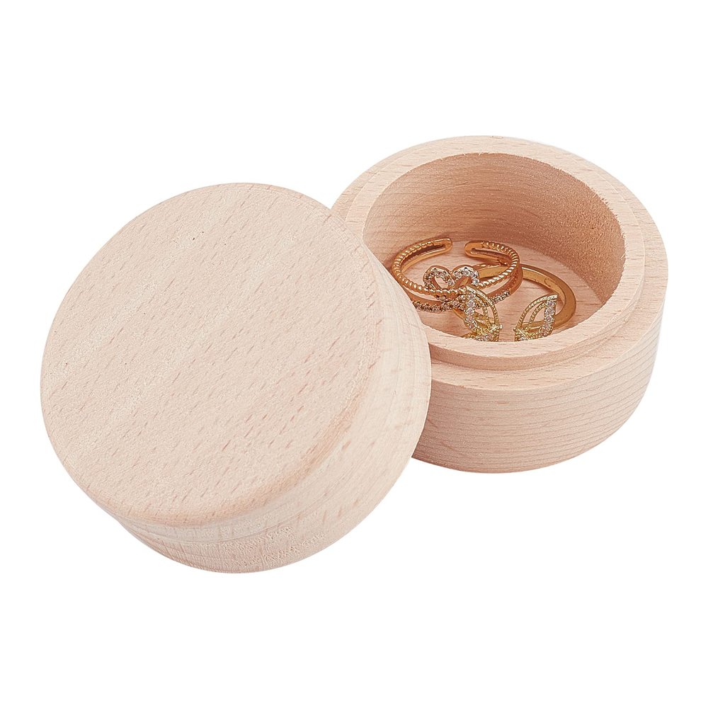 PH PandaHall Ring Box Holder, Wooden Jewelry Boxes Wedding Ceremony Ring Bearer Box Ring Dish Storage Box Ring Stand Jewelry Gift Boxes for Valentine Wedding Anniversary Engagement 2 x 1.5 Inch