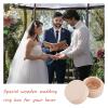 PH PandaHall Ring Box Holder, Wooden Jewelry Boxes Wedding Ceremony Ring Bearer Box Ring Dish Storage Box Ring Stand Jewelry Gift Boxes for Valentine Wedding Anniversary Engagement 2 x 1.5 Inch view 3