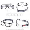 Professional Sports Goggles Glasses Men Women Racquetball Basketball Football Sport Eyewear Protective Anti-fog Shock Collision Lens Replaceable (Black Frame White Pad) (8068) view 2