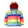 Freebily Kids Boys Girls Long Sleeve Zipper Up Colorful Rainbow Striped Print Outerwear Jackets Coat Fall Casual Wear Rainbow 12-18 Months view 3