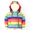 Freebily Kids Boys Girls Long Sleeve Zipper Up Colorful Rainbow Striped Print Outerwear Jackets Coat Fall Casual Wear Rainbow 12-18 Months view 4
