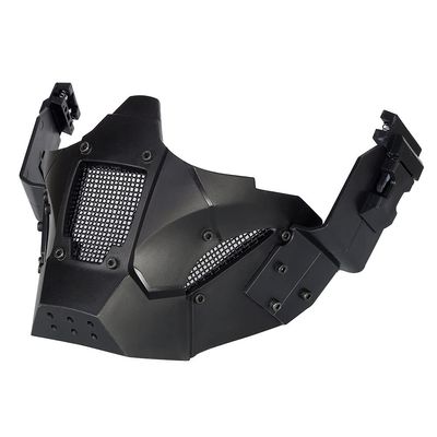 Steel Mesh Camo Tactical Mask Half Face Paintball Airsoft Masks (Color : MA-95-BK)