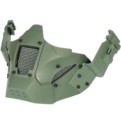 KODENOR Steel Mesh Camo Tactical Mask Half Face Paintball Airsoft Masks (Color : MA-95-G)