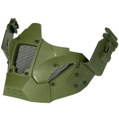 KODENOR Steel Mesh Camo Tactical Mask Half Face Paintball Airsoft Masks (Color : MA-95-OD)