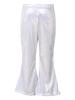 Agoky Little Big Girls Shiny Metallic Flared Pants Bell Bottoms Wide Leg Ruffle Hem Fashion Bottoms Hip Hop Jazz Dancewear Silver 2-3 Years view 1