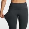 ZUTY 7/8 Workout Leggings for Women High Waisted Leggings with Pockets Squat Proof Yoga Ankle Leggings Plus Size 25" X Side Line Grey 4XL view 3
