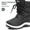 Apakowa Kids Boys Insulated Fur Winter Warm Snow Boots Toddler/Little Kid view 4