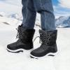 Apakowa Kids Boys Insulated Fur Winter Warm Snow Boots Toddler/Little Kid view 2