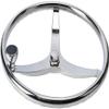 YaeMarine 3 Spoke 13-1/2" Dia Stainless Steel Marine Boat Steering Wheel with 5/8"-18 Nut and Turning Knob for Seastar and Verado view 1
