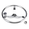 YaeMarine 3 Spoke 13-1/2" Dia Stainless Steel Marine Boat Steering Wheel with 5/8"-18 Nut and Turning Knob for Seastar and Verado view 2