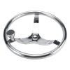 YaeMarine 3 Spoke 13-1/2" Dia Stainless Steel Marine Boat Steering Wheel with 5/8"-18 Nut and Turning Knob for Seastar and Verado view 3