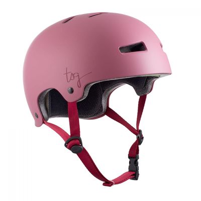 TSG Evolution Wmn Bike & Skate Helmet w/Snug Fit, Cycling, BMX, Skateboarding, Rollerblading, Roller Derby, E-Boarding, E-Skating, Longboarding, Skating | EPS, Swiss, Satin Sakura. L/XL