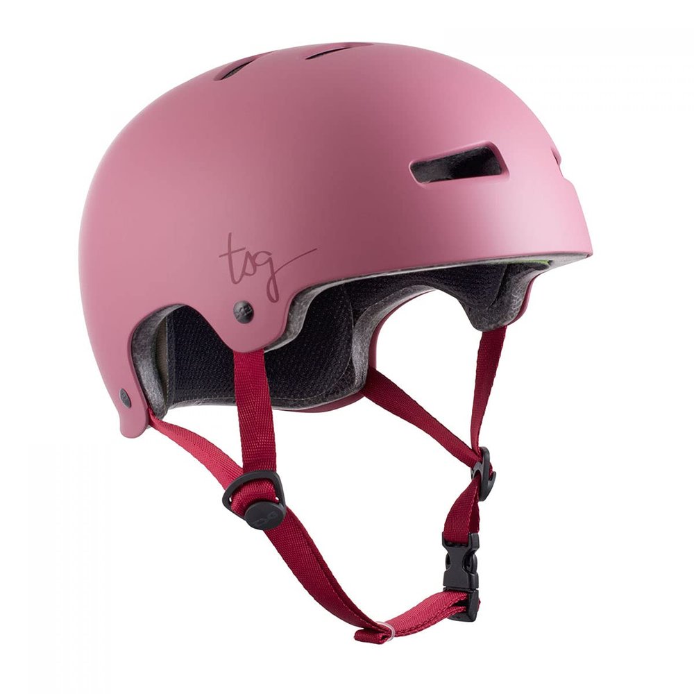 TSG Evolution Wmn Bike & Skate Helmet w/Snug Fit, Cycling, BMX, Skateboarding, Rollerblading, Roller Derby, E-Boarding, E-Skating, Longboarding, Skating | EPS, Swiss, Satin Sakura. L/XL