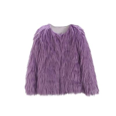 ZHICHUANG Girls Faux-Fur Jacket Coat Winter Snowday Thick Warm Fashion Cool Clothes, Black, 9-10 Years