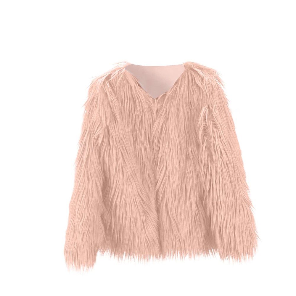 ZHICHUANG Girls Faux-Fur Jacket Coat Winter Snowday Thick Warm Fashion Cool Clothes 2-10 Years