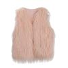 ZHICHUANG Girls Faux-Fur Jacket Coat Winter Thick Warm Fashion Cool Vest Clothes, Pink, 8-9 Years view 1