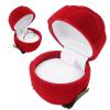 Brrnoo Flocked Ring Box, Red Rose Shaped Wedding Ring Box, Small Portable Earrings Necklace Rings Gift box, Anniversary Earrings Box,Valentines Day Birthday view 1