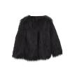 ZHICHUANG Girls Faux-Fur Jacket Coat Winter Snowday Thick Warm Fashion Cool Clothes 2-10 Years, Black, 8-9 Years view 1